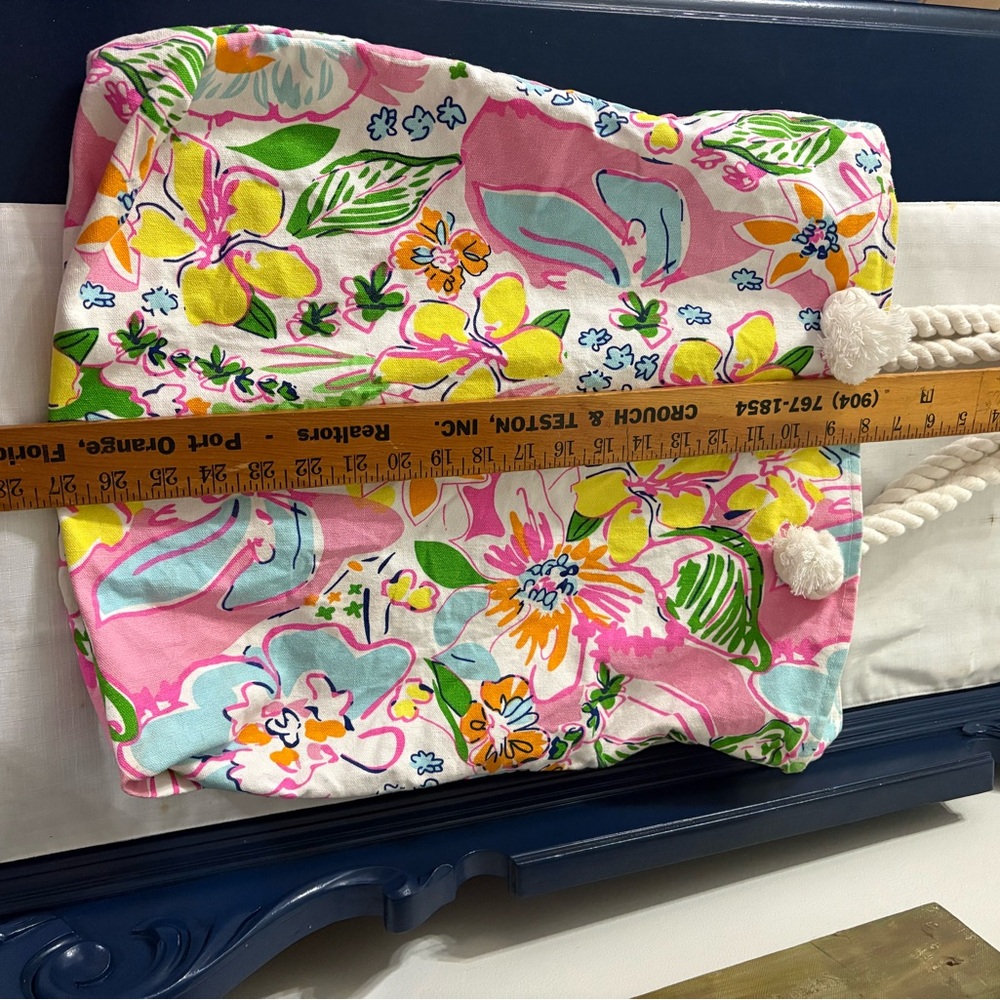 Floral Tote Bag with Rope Handles - Picture 6 of 6